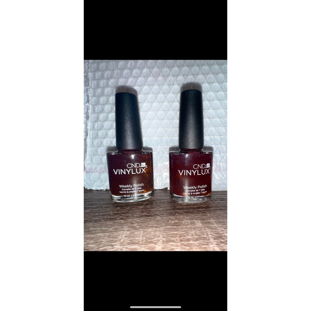 CND Vinylux Weekly Polish Fedora 114 Deep Brown‎ Burgundy Lot of 2